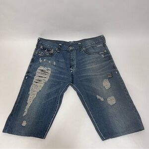 True Religion Denim Jean Short Straight Stretch
